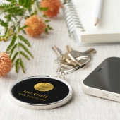 ブラック金ゴールド実在プロフェッショナル不動産代理業 キーホルダー (側面)