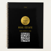 ブラック金ゴールド実在プロフェッショナル不動産代理業 プランナー手帳 (正面)