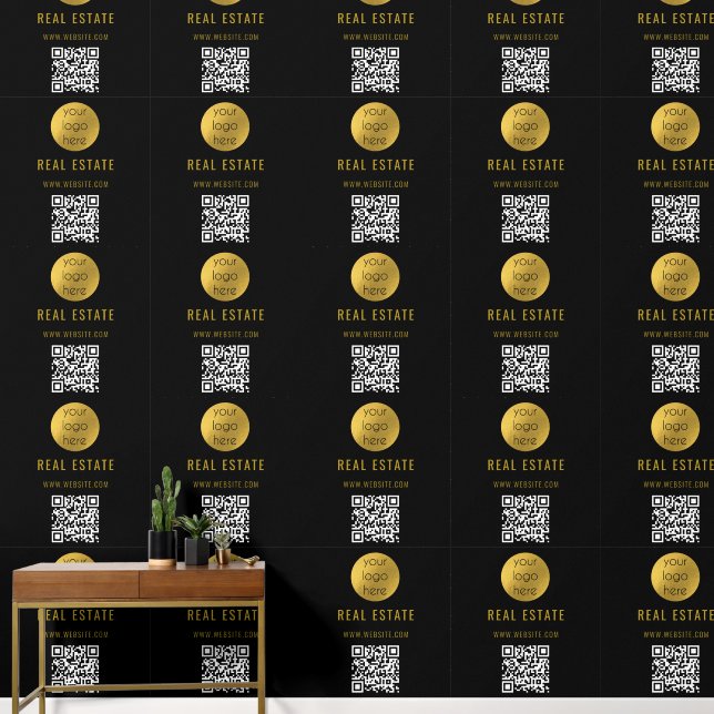 ブラック金ゴールド実在プロフェッショナル不動産代理業 壁紙 (廊下)