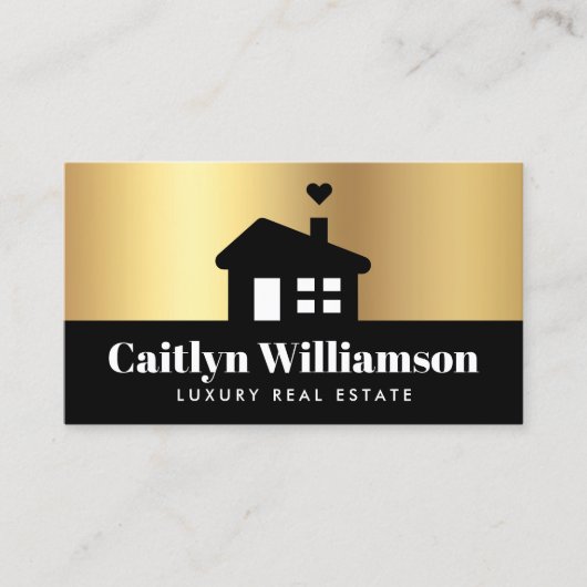 ブラック金ゴールド実在写真不動産業者ブローカーハウス 名刺 (正面)