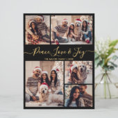 ブラック金ゴールド平和の愛と喜びスクリプト5写真 シーズンカード (スタンド正面)