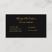 ブラック金ゴールド建築クレーン請負業者 名刺 (裏面)