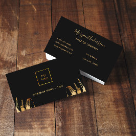 ブラック金ゴールド建築クレーン請負業者 名刺