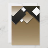 ブラック金ゴールド引っ越し祝いパーティーパーティー 招待状 (裏面)