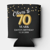 ブラック金ゴールド応援から70年誕生日クーラーボックス 缶クーラー (裏面)