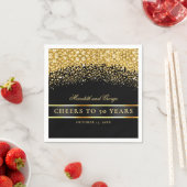 ブラック金ゴールド応援50年50周年 スタンダードカクテルナプキン (インサイチュ)