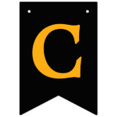 ブラック金ゴールド応援&ビアーズアニーエイジ誕生日バンティ バンティングフラッグ (第1の旗)