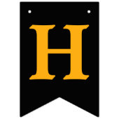 ブラック金ゴールド応援&ビアーズアニーエイジ誕生日 バンティングフラッグ (第2の旗)