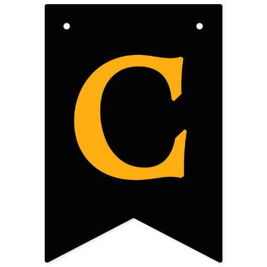 ブラック金ゴールド応援&ビアーズアニーエイジ誕生日 バンティングフラッグ (第1の旗)