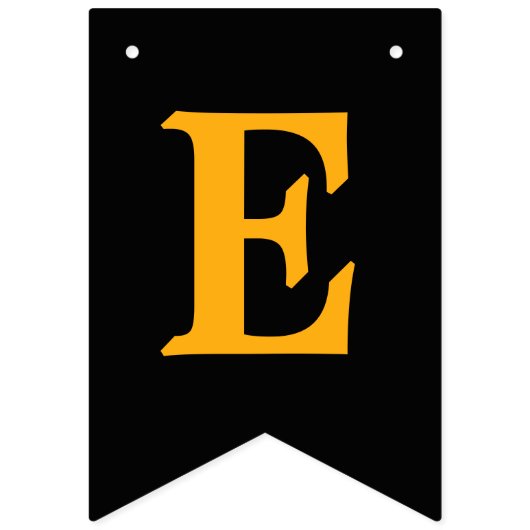 ブラック金ゴールド応援&ビアーズアニーエイジ誕生日 バンティングフラッグ (第3の旗)