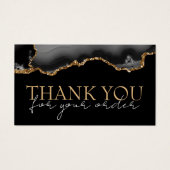 ブラック金ゴールド感謝していアゲート割引カード (正面)