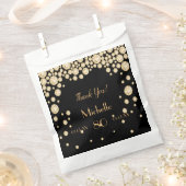 ブラック金ゴールド感謝してい名80歳の誕生日 フェイバーバッグ (クリップ留めされた状態)