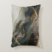 ブラック金ゴールド抽象芸術大理石 アクセントクッション (正面(垂直))