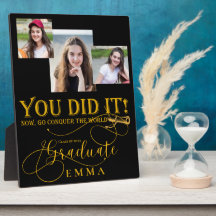 ブラック金ゴールド数々の卒業写真記念ギフト