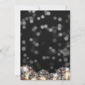 ブラック金ゴールド新年のイブお祝いパーティー 招待状 (裏面)