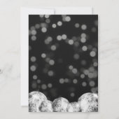 ブラック金ゴールド新年のイブお祝いパーティー 招待状 (裏面)