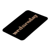 ブラック金ゴールド日ズオブザウィーク水曜日タイポグラフィ マグネット (左側)