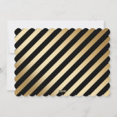 ブラック金ゴールド書道メリークリスマス シーズンカード (裏面)