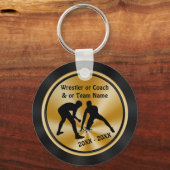 ブラック金ゴールド格安レスリングパーティー好意、キーホルダー キーホルダー (正面)