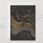 ブラック金ゴールド水彩画アーチ50誕生日For He 招待状 (裏面)