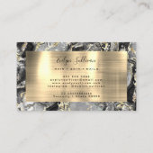 ブラック金ゴールド流体大理石名刺 名刺 (裏面)