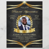 ブラック金ゴールド牧歌礼教会サービス チラシ (正面)