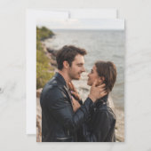 ブラック金ゴールド瑪瑙フォトダーク結婚式招待状 招待状 (裏面)