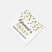 ブラック金ゴールド紙吹雪リタイアは甘 スタンダードカクテルナプキン (角)