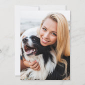 ブラック金ゴールド紙吹雪50と素晴らしい写真の誕生日 招待状 (裏面)