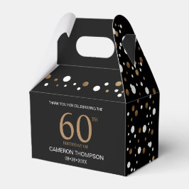 ブラック金ゴールド紙吹雪60th birthdayお願いボックス フェイバーボックス