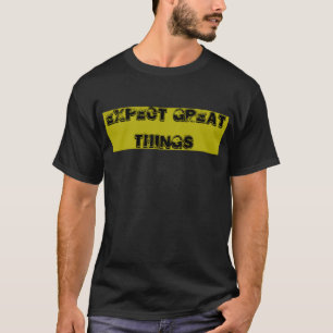 ブラック金ゴールド素晴らしEXPECT THINGS Men Tシャツ