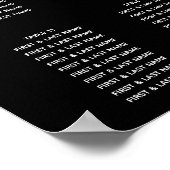 ブラック金ゴールド結婚シャンデリアの座席表 ポスター (角)