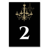 ブラック金ゴールド結婚シャンデリア テーブルナンバー (裏面)