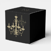 ブラック金ゴールド結婚シャンデリア フェイバーボックス (裏面サイド)