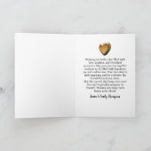 ブラック金ゴールド結婚ハッピー記念日 カード (内部)