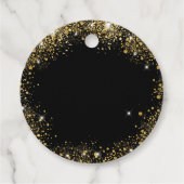 ブラック金ゴールド結婚ハートの感謝していユーザ フェイバータグ (裏面)