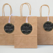 ブラック金ゴールド結婚ハートの感謝していユーザ ラウンドシール