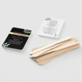 ブラック金ゴールド結婚式 プログラム ハンドファン (組立なし)