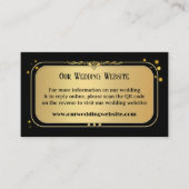 ブラック金ゴールド結婚紙吹雪のウェブサイト エンクロージャーカード (正面)