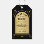 ブラック金ゴールド結婚紙吹雪 ギフトタグ (裏面)