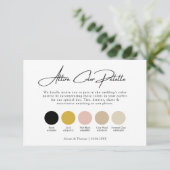 ブラック金ゴールド結婚+ニュートラル服飾カラーパレット エンクロージャーカード (スタンド正面)