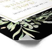 ブラック金ゴールド緑化の葬儀共有記憶のサイン ポスター (角)