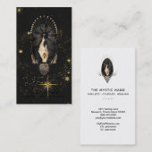 *~*ブラック金ゴールド線神秘的な手の蛇の星 名刺 (正面/裏面)