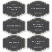 ブラック金ゴールド縁どパントリ団体や組織バッジラベル シール (正面)