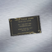 ブラック金ゴールド自分のデザイン名刺マグネット マグネット名刺 (インサイチュ)