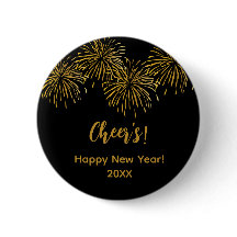 ブラック金ゴールド花火ハッピーニューイヤーパーティー