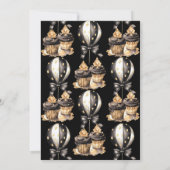 ブラック金ゴールド花火新年お祝い 招待状 (裏面)