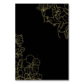 ブラック金ゴールド誕生日パーティー テーブルナンバー (裏面)