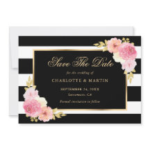 ブラック金ゴールド赤面ピンクウォーターカラーフローラ結婚ズ