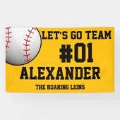 ブラック金ゴールド野球チームスピリット 横断幕 (横)